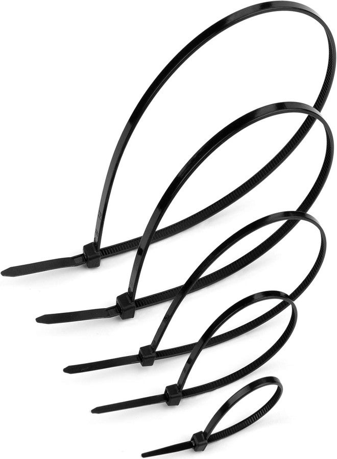 ام كي MX 1000 قطعة من أربطة الكابلات ذاتية القفل المصنوعة من النايلون، سوداء اللون، 91 مم × 3.6 مم (6 بوصات)، أربطة كابلات متينة شديدة التحمل، مثبتات أسلاك ذاتية القفل ومنظم كابلات، عبوة من 1000 قطعة - Image 2